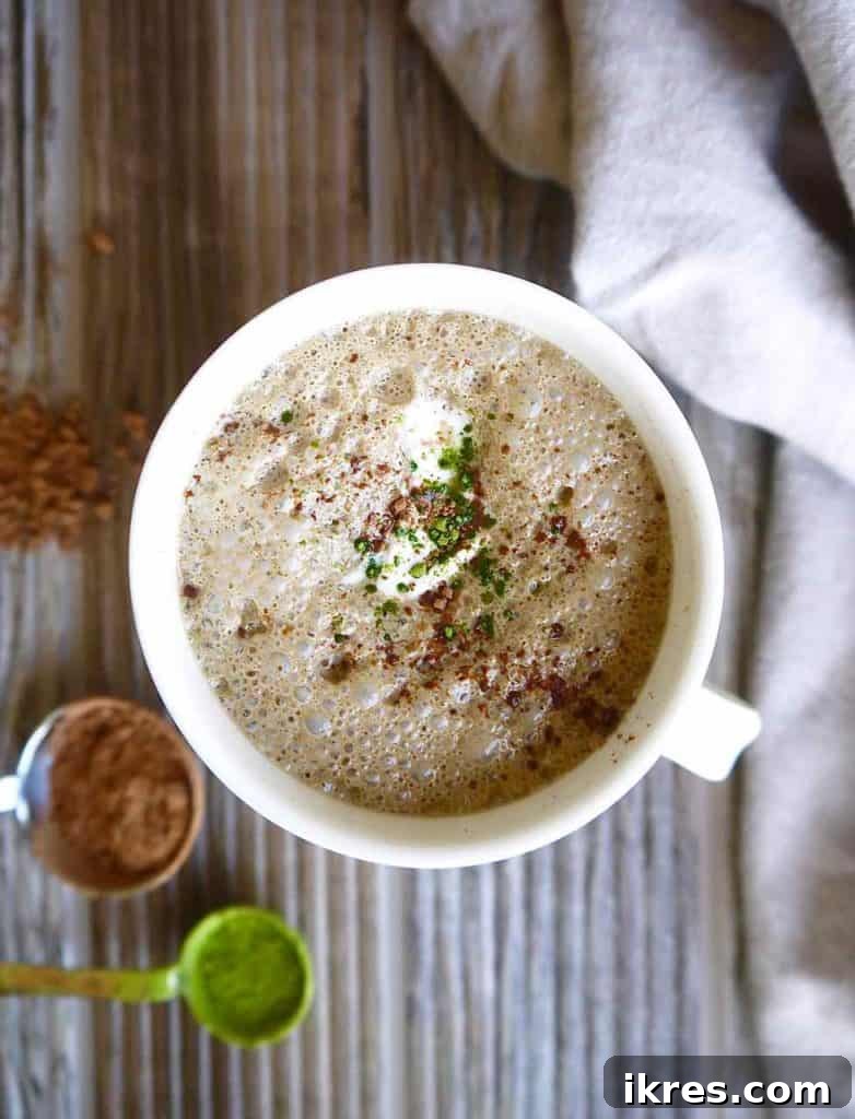 Dairy-free Matcha Hot Chocolate (Paleo) | Perchance to Cook, www.perchancetocook.com