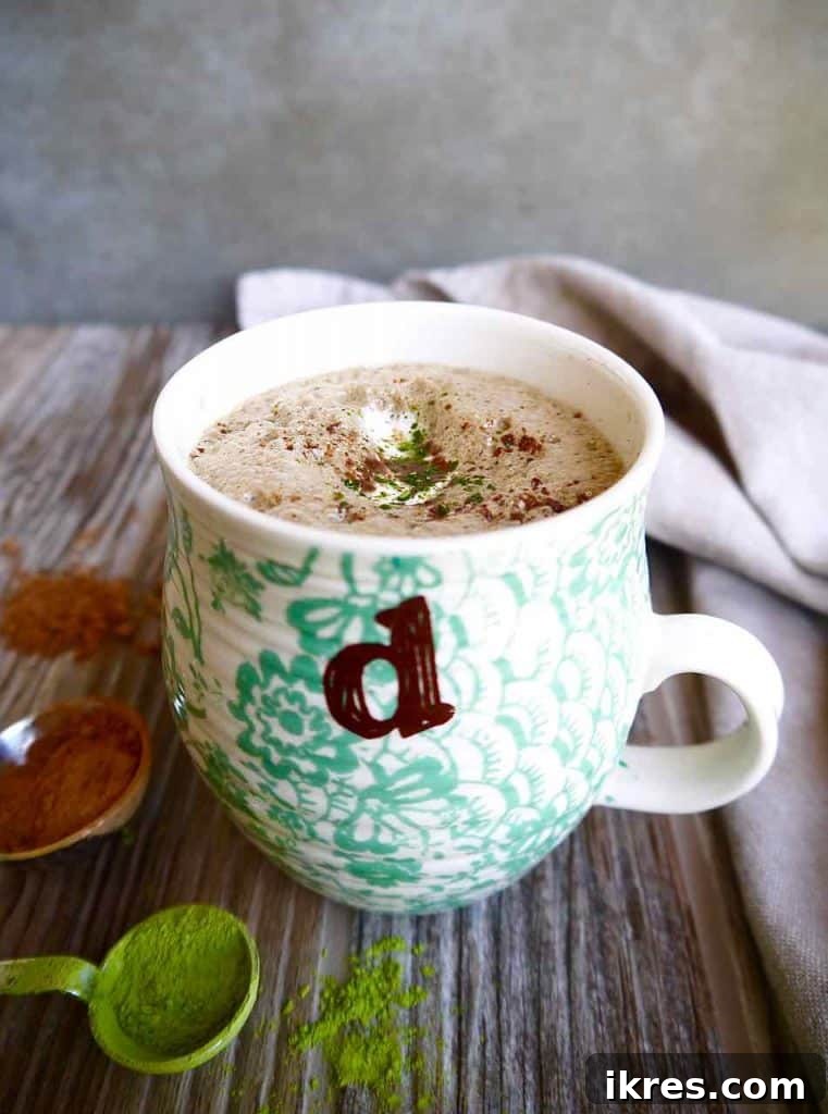 Dairy-free Matcha Hot Chocolate (Paleo) | Perchance to Cook, www.perchancetocook.com