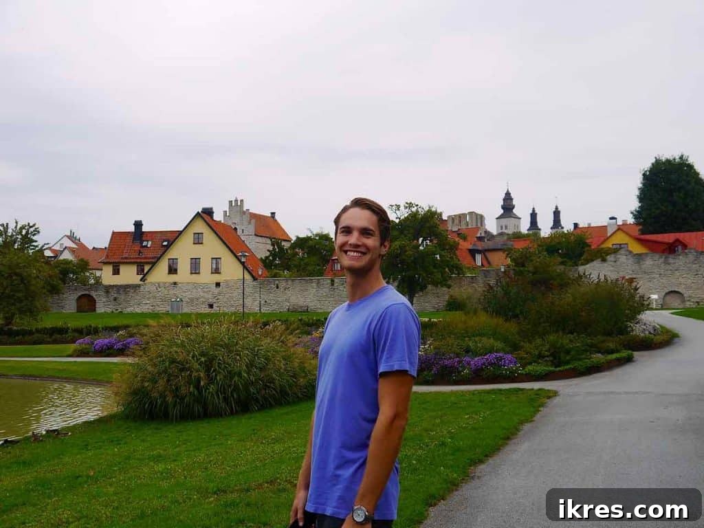 Ancient city wall of Visby, Gotland, Sweden