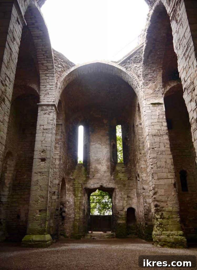 Ancient church ruins within Visby's city walls
