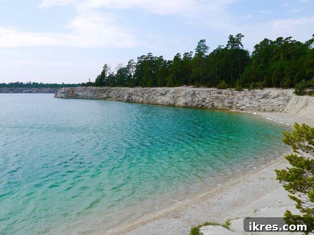 The stunningly blue waters of Bla Lagunen, Fårö