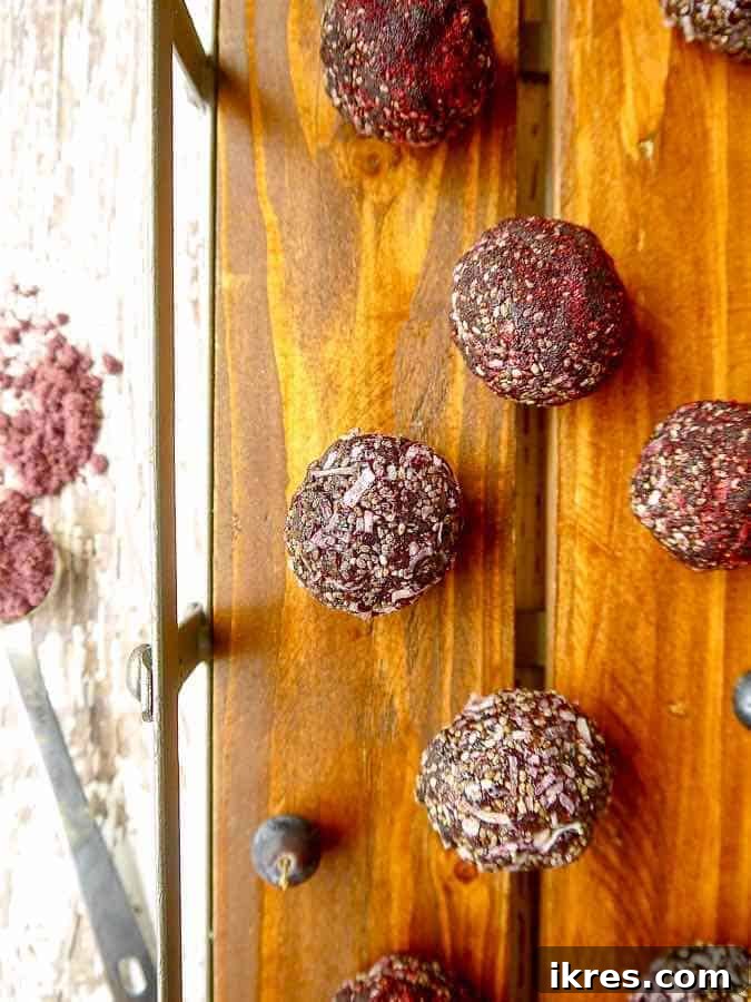 Blueberry Date Energy Bites Paleo Vegan 3 Blueberry Date Energy Balls: A delicious and easy no-bake recipe