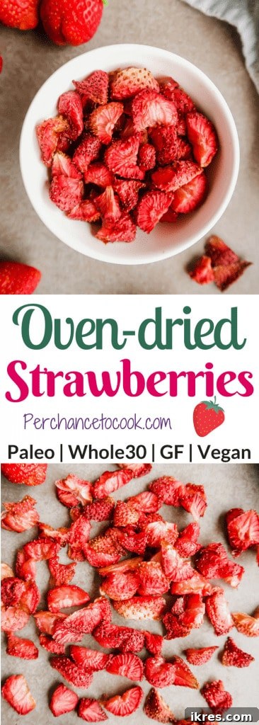 Oven-Dried Strawberries (Paleo, GF, Whole30) | Perchance to Cook, www.perchancetocook.com
