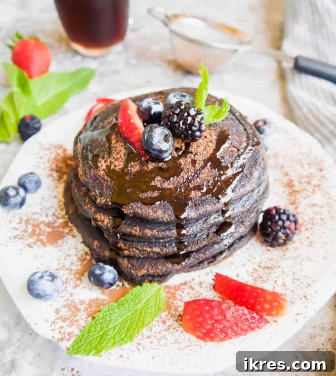 Paleo Carob Pancakes (GF) | Perchance to Cook, www.perchancetocook.com
