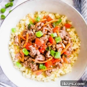 Korean Beef bowl in a large bowl.