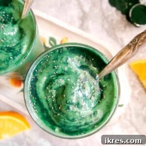 Spirulina Smoothie with Banana, Orange, and Mango (Paleo) | Perchance to Cook, www.perchancetocook.com