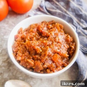 Paleo Smoky Bacon Tomato Spread 7 Paleo Tomato Bacon Jam (GF) | Perchance to Cook, www.perchancetocook.com