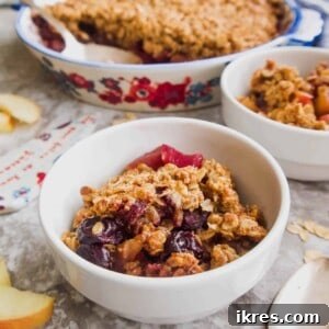 Gluten-Free Apple Cherry Crisp (Vegan)