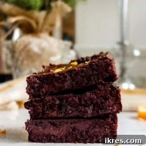Chocolate Orange Fudgy Brownies (Paleo, GF) | Perchance to Cook, www.perchancetocook.com