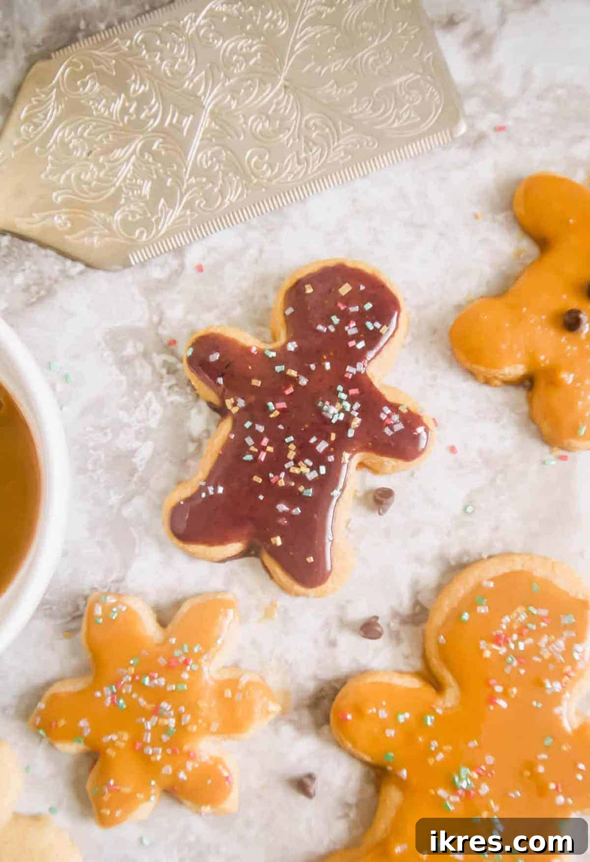 Beautifully decorated maple sugar cookies with a delicate frosting.