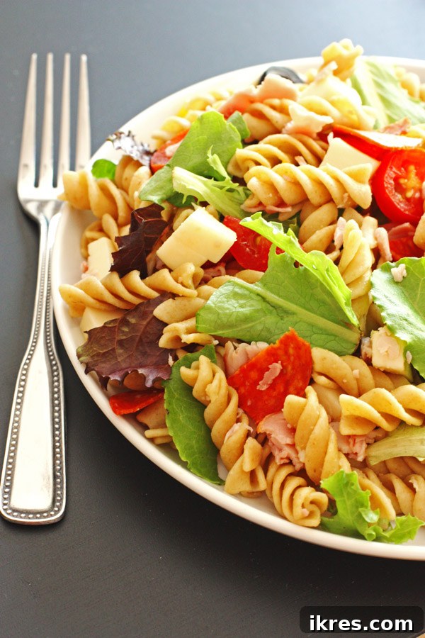 Italian Feast Pasta Salad 4 Quick and Easy Antipasto Pasta Salad recipe for dinner or potlucks.