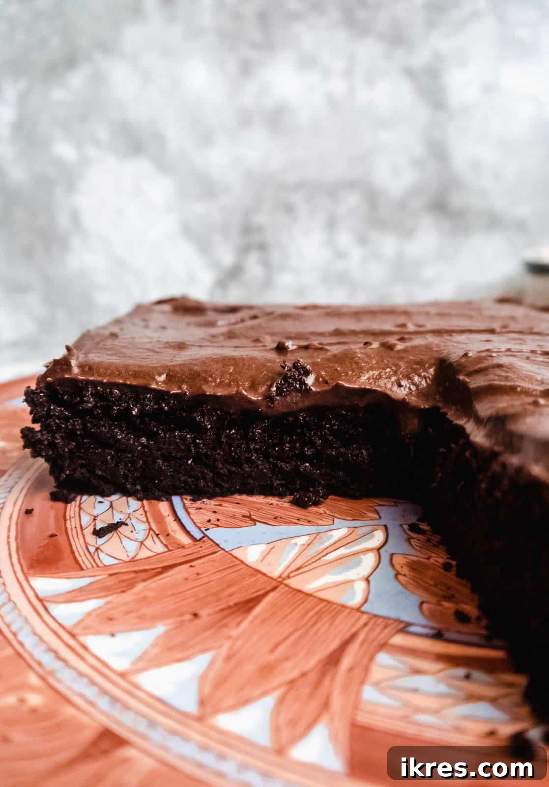 Paleo One Bowl Chocolate Fudge Cake Dairy Free Gluten Free 9 Perfectly frosted Paleo chocolate cake