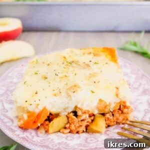 Apple Sage Turkey Shepherd’s Pie with Cauliflower Potato Mash (Paleo, Whole30) | Perchance to Cook, www.perchancetocook.com