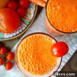 Refreshing Tomato Carrot Juice | Perchance to Cook