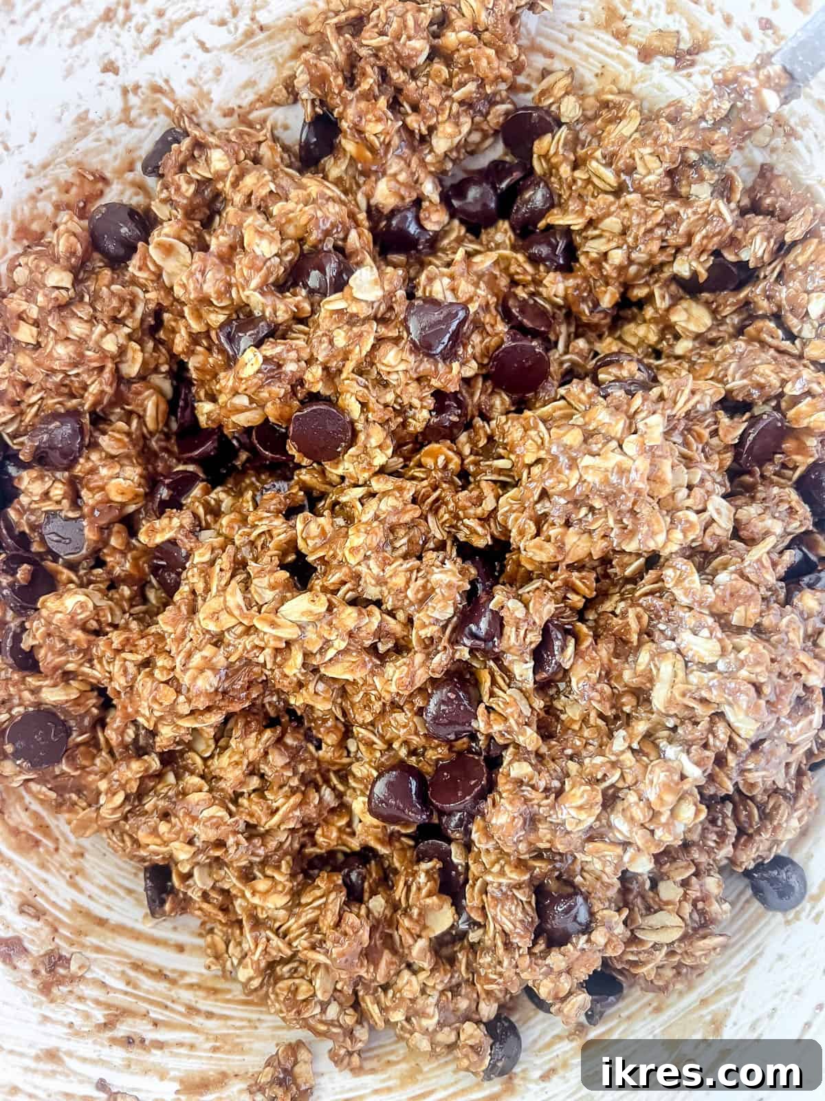 Ultimate Vegan Lactation Treats 7 Lactation cookie batter in a bowl.