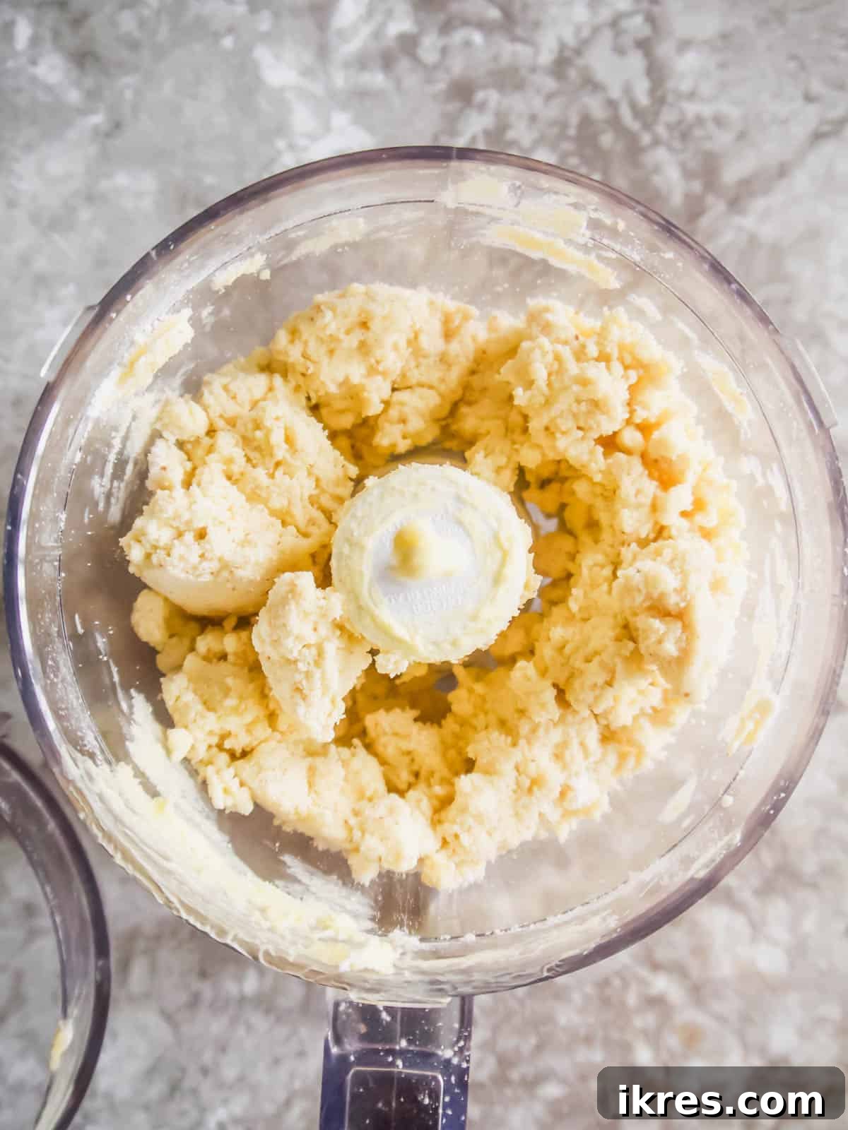 Simple Paleo Pie and Tart Crust Naturally Gluten and Dairy Free 5 Paleo tart crust ingredients, including flours and shortening, in the food processor bowl.