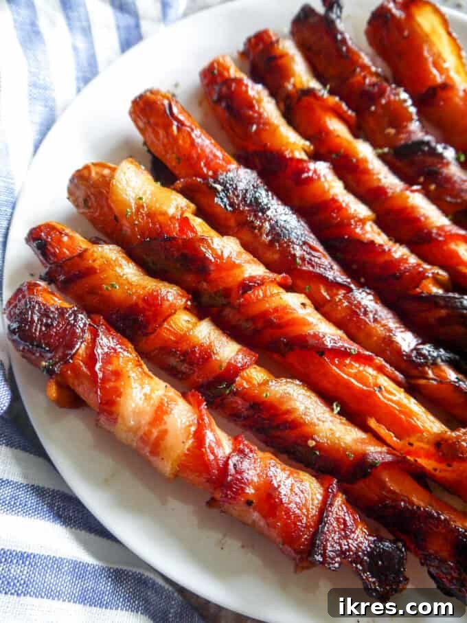 Maple Bacon Wrapped Carrots: The Perfect Sweet and Savory Side Dish (Paleo, Gluten-free)