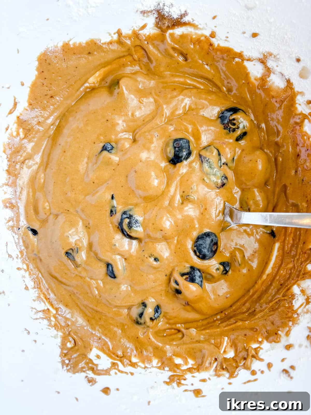 Naturally Dairy-Free Olive Oil Blueberry Muffins 8 Mashed and whole blueberries folded into the muffin batter.