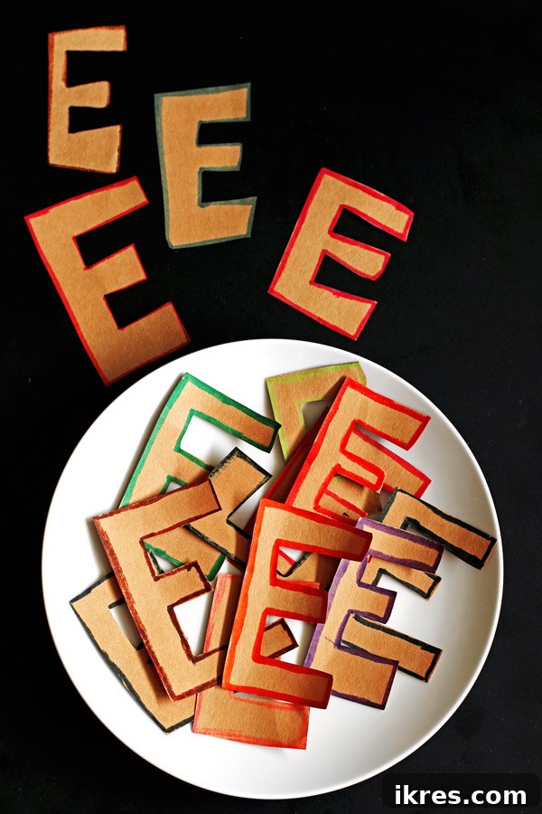 Ultimate Homemade Brownies 11 Several capital letter 'E's cut out from brown construction paper arranged on a white plate, part of an April Fool's Day joke.