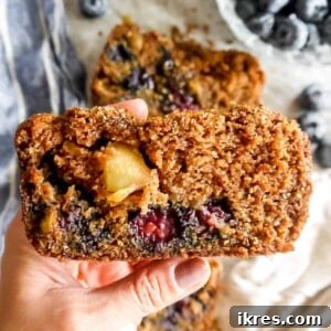 Healthy Apple Blueberry Bread (Paleo, Gluten-free) | Perchance to Cook