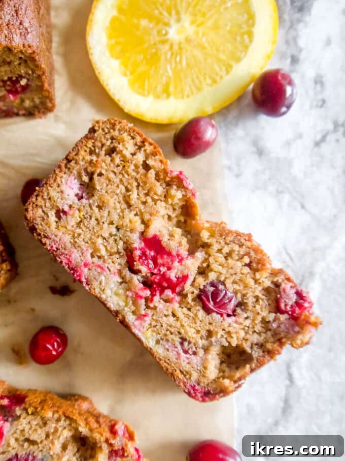 Wholesome Cranberry Orange Banana Loaf Dairy Free Gluten Free 6 Healthy Cranberry Orange Banana Bread served