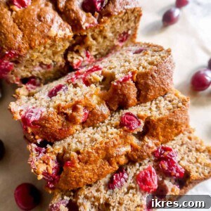 Healthy Cranberry Orange Banana Bread thumbnail