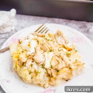 Chicken Spaghetti Squash Casserole in a plate.