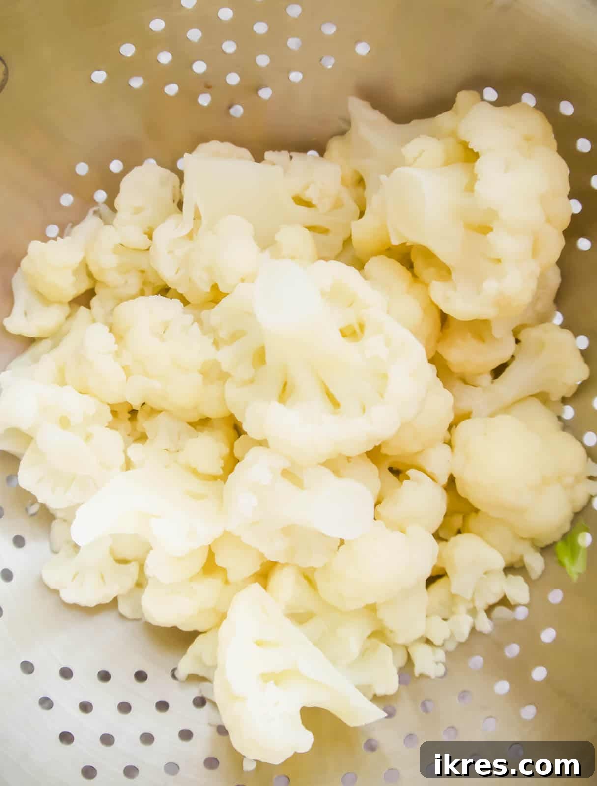 Steamed cauliflower.