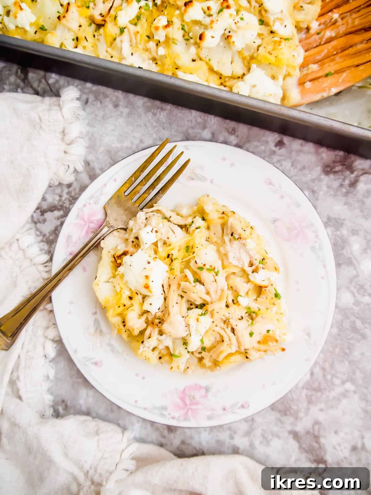 Paleo chicken casserole in a plate.