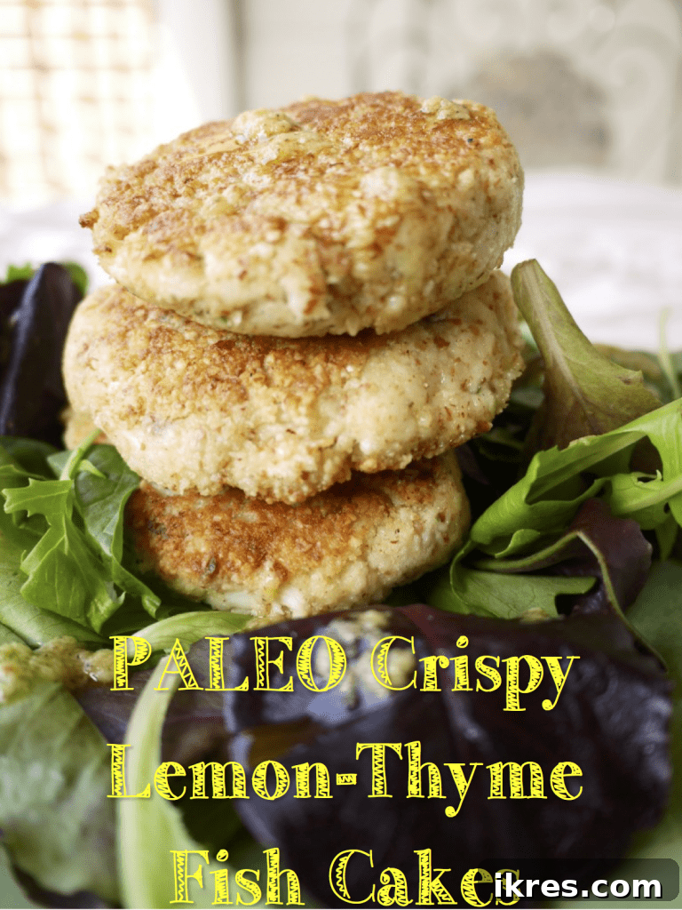 Crispy Golden Lemon Thyme Fish Cakes 5 Crispy Lemon-Thyme Fish Cakes, a healthy and gluten-free meal inspiration for weeknights.