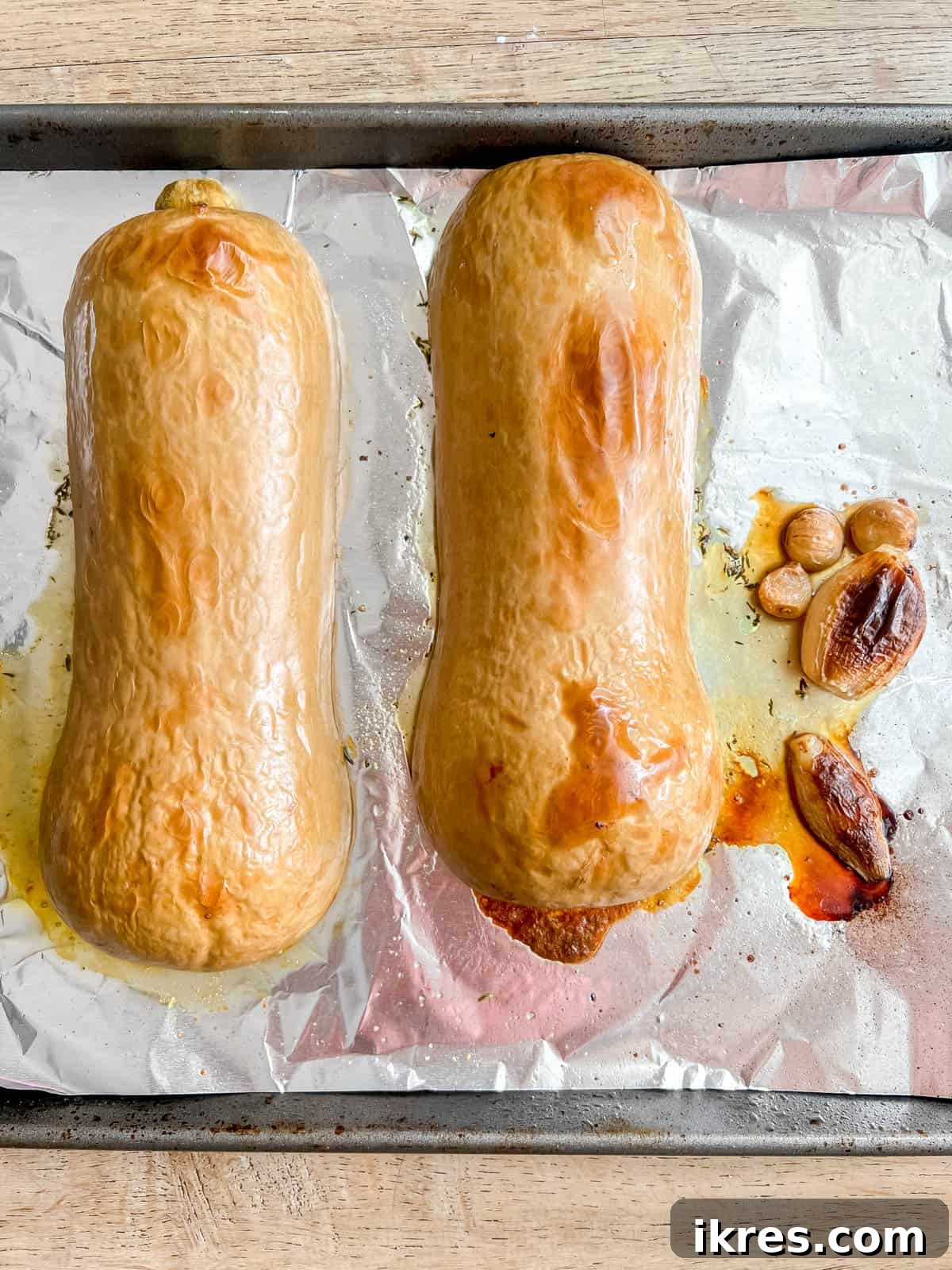 Butternut squash after roasting.