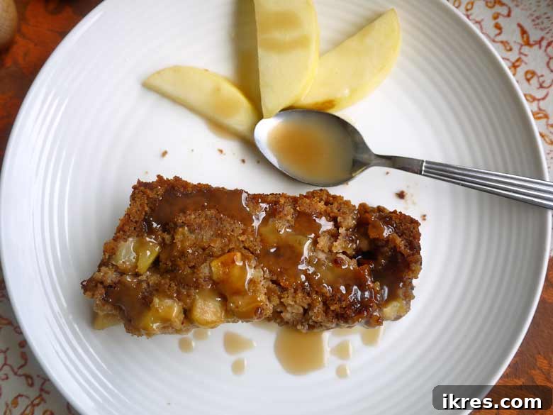 Grain Free Caramel Apple Banana Bread Delight 6 Perfectly baked Caramel Apple Banana Bread (paleo, GF) ready for serving | Perchance to Cook