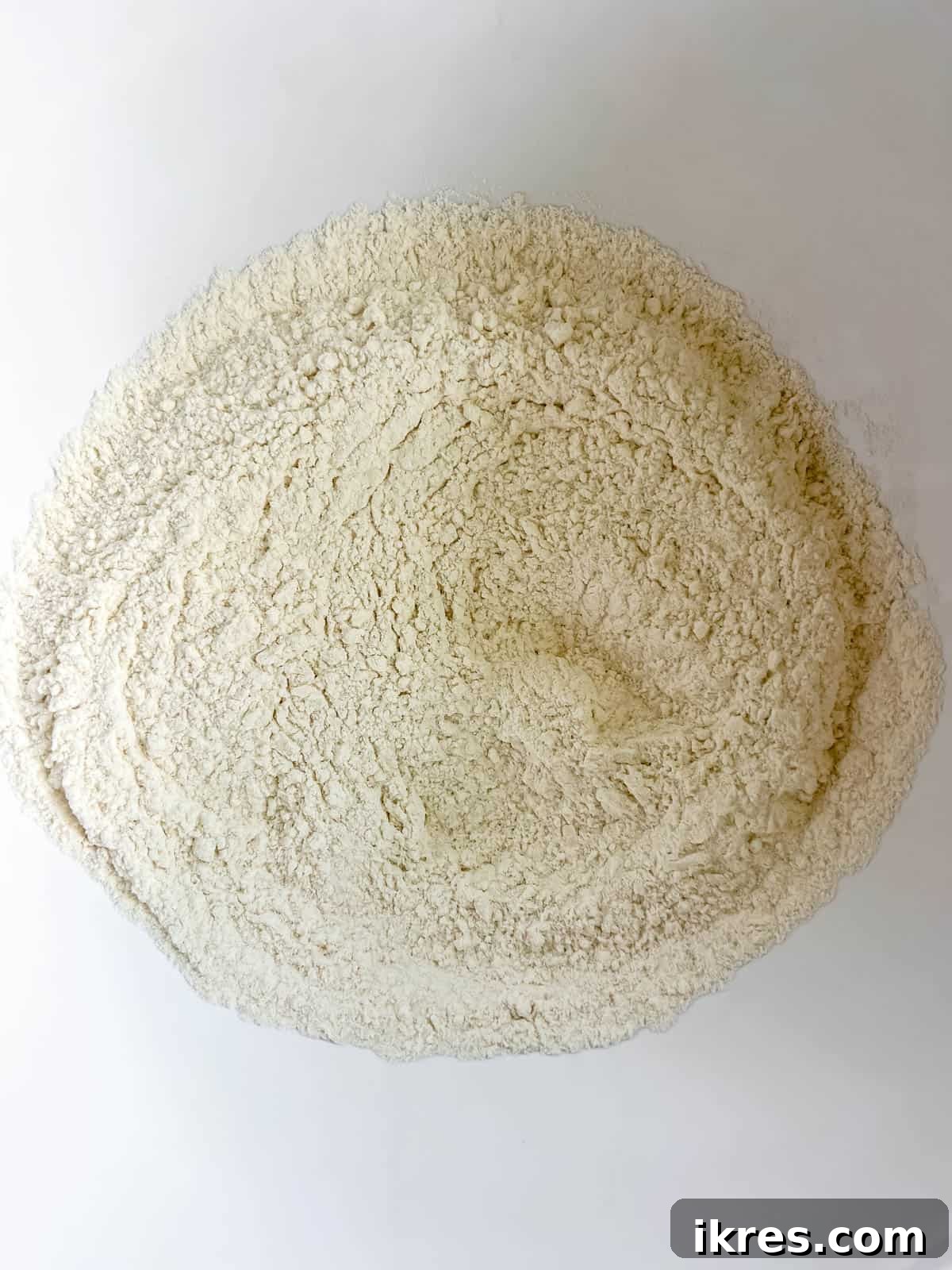 Pillowy Cottage Cookies 9 Dry ingredients (flour, baking powder, salt) mixed in a separate bowl.