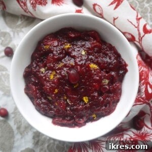 Wholesome Paleo Cranberry Sauce and Five Thanksgiving Sides for a Healthy Holiday Meal 7 Healthy Holiday Cranberry Sauce recipe image