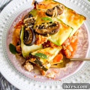 Zucchini Lasagna Reimagined: Gluten-Free, Meaty, and Mushroom Packed 12 Zucchini Lasagna with Meat Sauce and Mushrooms | Perchance to Cook, www.perchancetocook.com