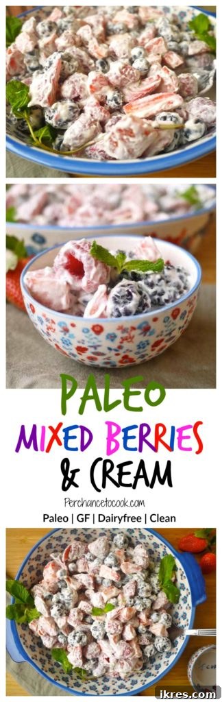 Creamy Berry Coconut Cloud 3 Mixed Berries and Cream (paleo, GF, dairy-free) | Perchance to Cook, www.perchancetocook.com