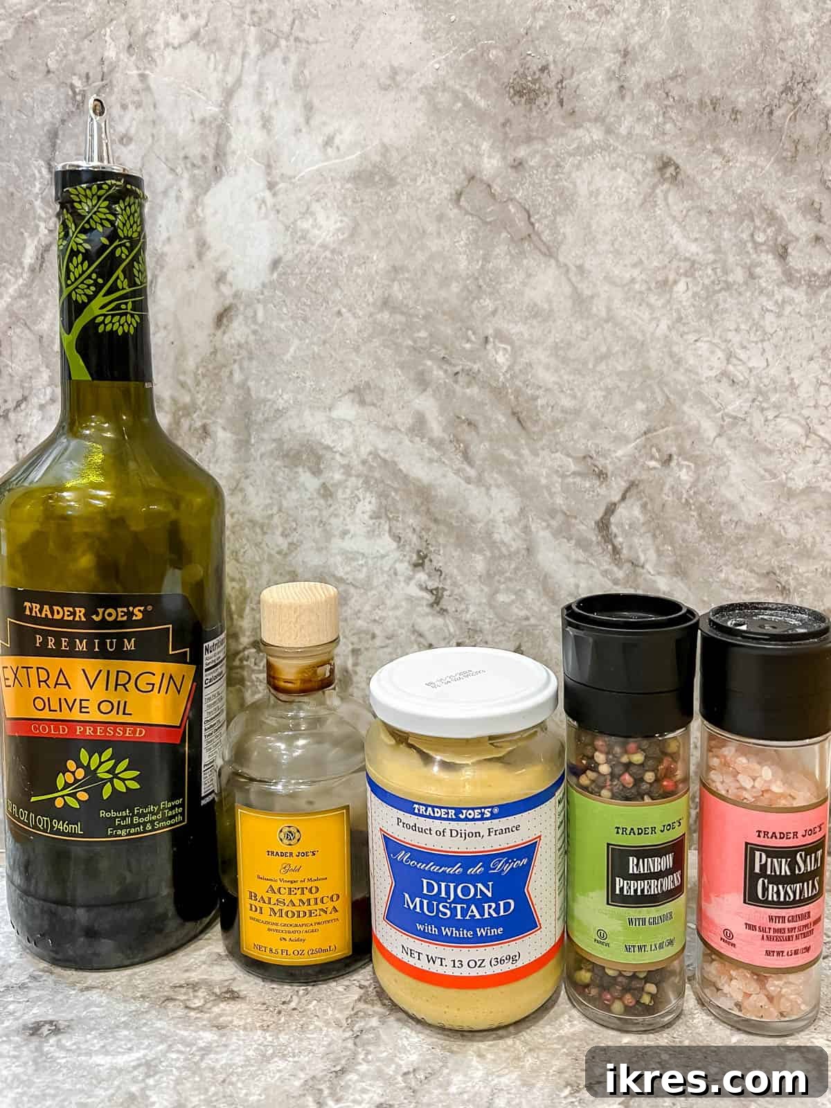 Power-Packed Kale Cobb Salad 5 Ingredients for the homemade balsamic vinaigrette dressing, including olive oil, balsamic vinegar, and Dijon mustard.