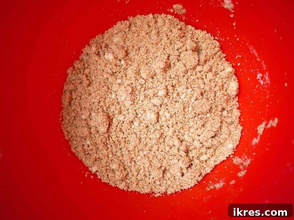 Cinnamon Paleo Scones 4 Dry ingredients for paleo scones mixed in a bowl.