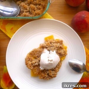 Paleo Peach Crumble (GF) | Perchance to Cook, www.perchancetocook.com