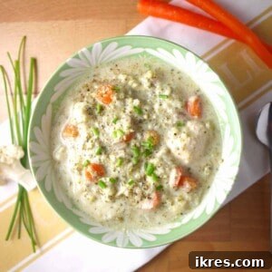Creamy Broccoli, Cauliflower, and Chicken Soup (Paleo & Gluten-Free)
