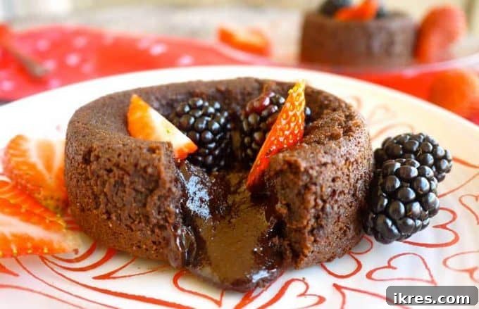 Molten Chocolate Espresso Cakes (Paleo, GF, Dairy-Free) for Valentine's Day