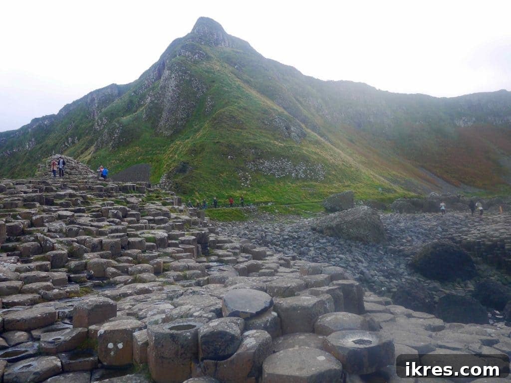 Panoramic view of the Giant's Causeway, showcasing the vastness of this natural spectacle. Photo by Perchance to Cook.