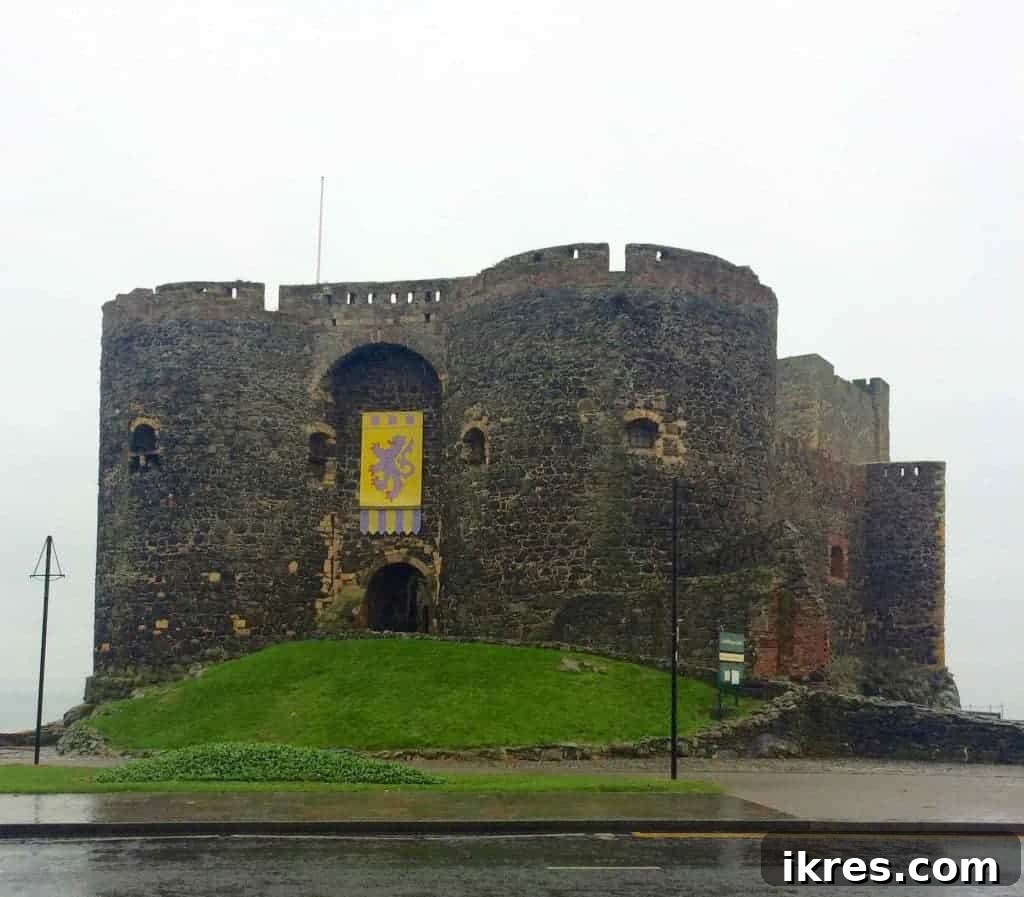 The impressive Carrickfergus Castle on Belfast Lough, a well-preserved medieval fortress. Photo by Perchance to Cook.