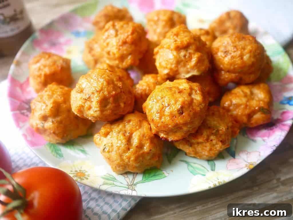 Delicious Paleo Chicken Taco Meatballs, a gluten-free and healthy meal option.