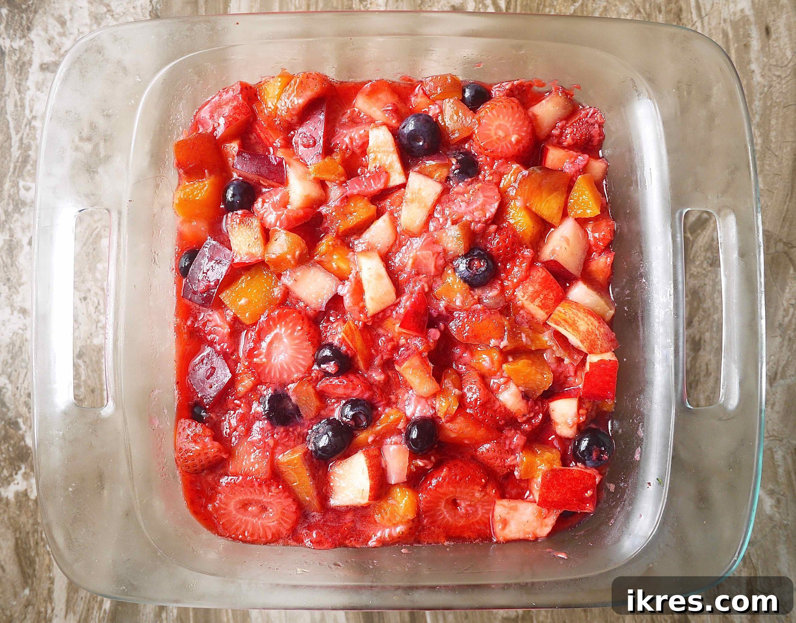 Summer crisp before baking.