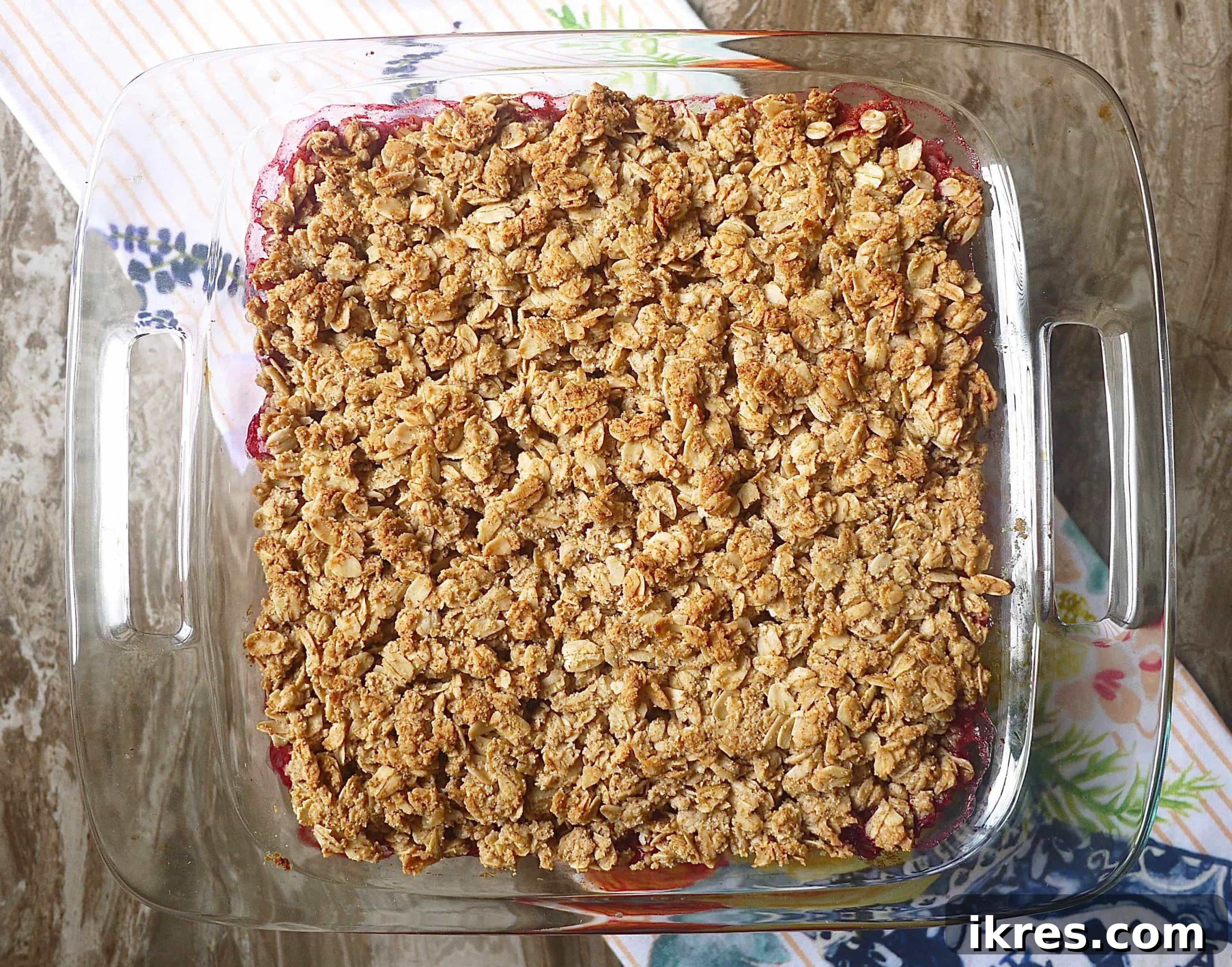 Summer crisp after baking.