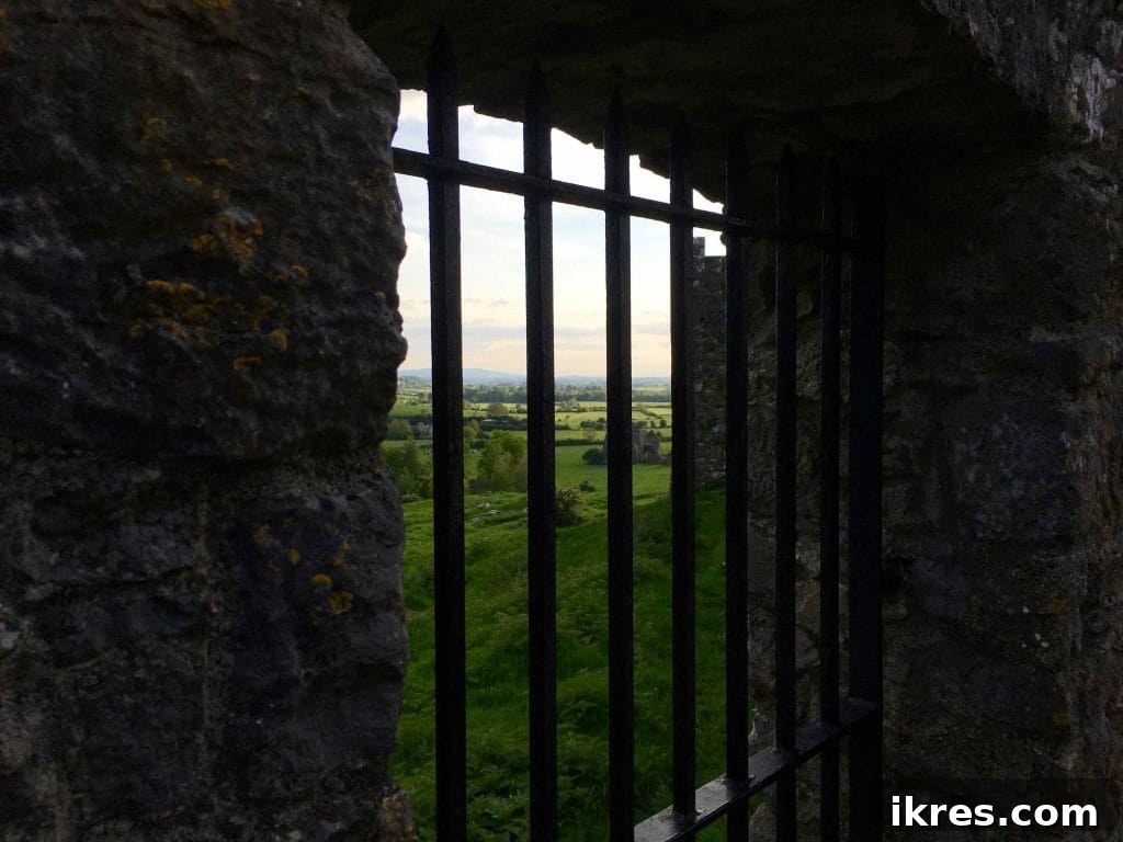 Southeast Ireland's Treasures: Kilkenny, Cashel, Durrow, and Wedding Memories 22 Rolling green fields of Tipperary County, with a distant view of Cashel