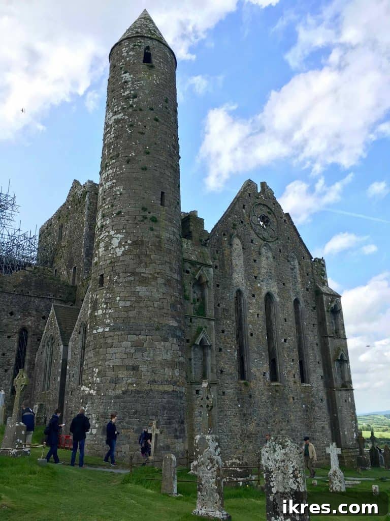 Southeast Ireland's Treasures: Kilkenny, Cashel, Durrow, and Wedding Memories 25 Intricate Celtic cross at the Rock of Cashel, a symbol of Irish heritage