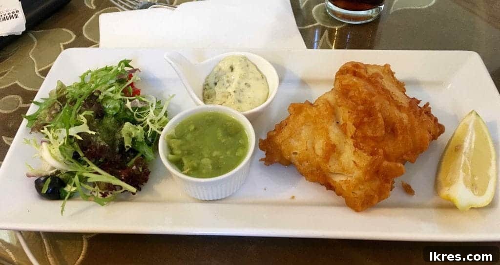 Southeast Ireland's Treasures: Kilkenny, Cashel, Durrow, and Wedding Memories 41 Exquisitely presented fish and chips at Castle Durrow
