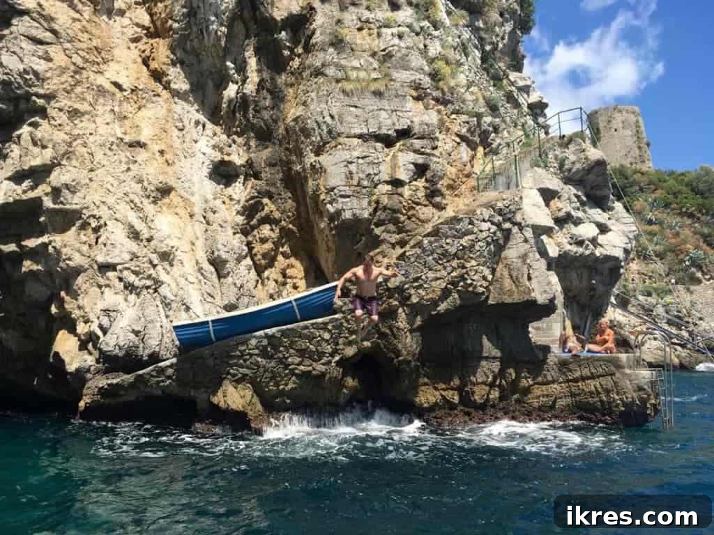 Positano's Enchantment: Our Amalfi Coast Honeymoon Unfolds 58 Adventurous Honeymoon Activities: Positano Cliff Jumping